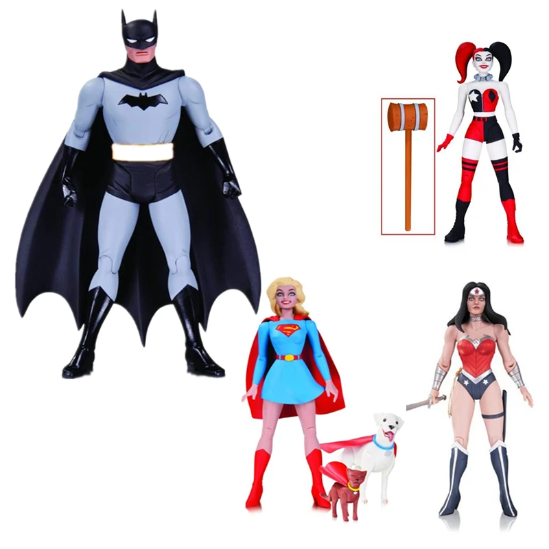 Фигурки Лиги Справедливости Wonder Woman Super Girl фигурка летучей мыши для девочек яд Suoer