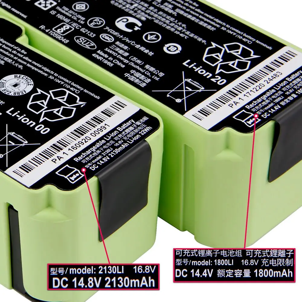 Batteria di ricambio originale 1800LI 2130LI per IRobot Roomba 595 650 980  655 690 780 805 860 880 890 960 760 770 780 1800mAh|Mobile Phone Batteries|  - AliExpress