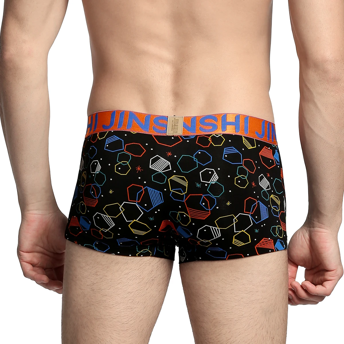 Mens Print Boxer Briefs Bamboo Breathable Comfortable Quick-Dry Ins-Style U-Pouch Male Boxers Trunk Men's Underwear