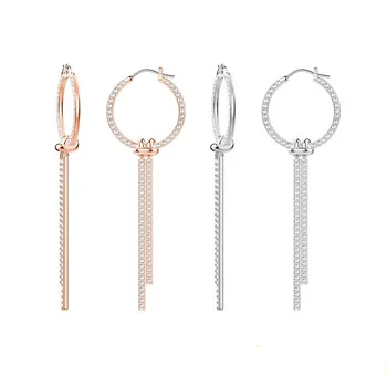 

AYOO High quality 1:1 Swa new noble temperament tasseled Earrings