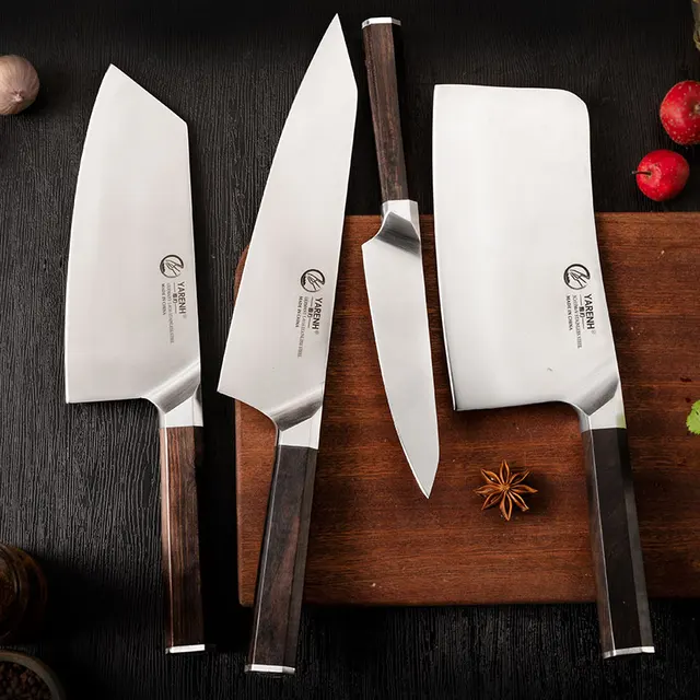 Yarenh 3-6Db Konyhai Kések Professzionális Főző Kés Német 1.4116 Rozsdamentes Acél Séf Darabolás Csont Nakiri Közüzemi - Image 5