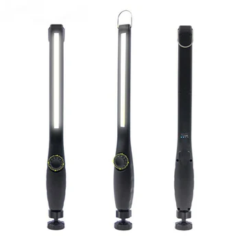 

Portable Work Lamp 360° COB LED flashlight Magnetic zoomable Dimming 3 modes Rechargeable waterproof use 18650