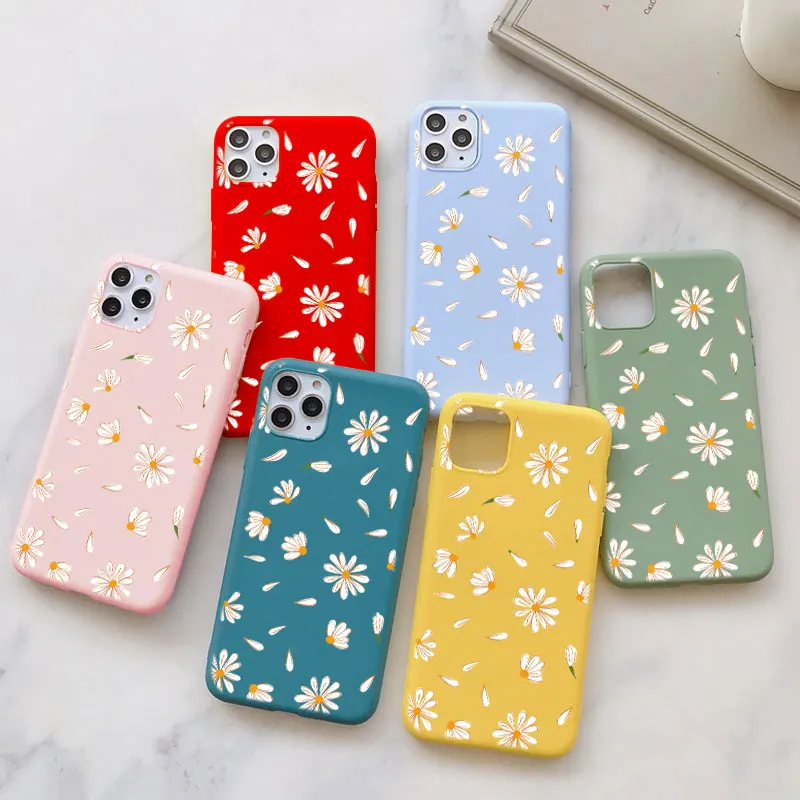 Цветной Матовый ТПУ чехол для Xiao mi Red Note 8 Pro 8T 7 5 6 7A 8A 9 SE A3 A1 5X A2 Lite 9T F1 CC9 CC9e Play Flower |