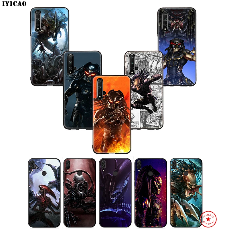 Мягкий чехол IYICAO Alien Vs Predator для Huawei Honor 20 10 9X 9 8C 8X 8 7X 7C 7A 6A Nova 5i 4 3i 2 2i Lite Pro View Note |