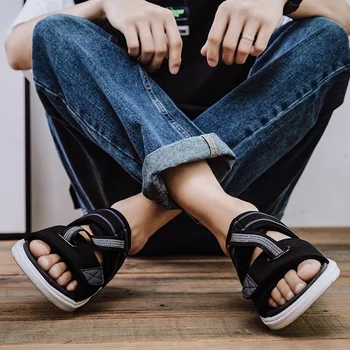 

toe for closed vietnam 2020 gladiator sandel male slides sport cork outdoor slide mens work roman flip sandels sandles shoes