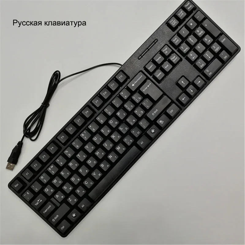 Multilingual Keycaps USB Wired Gaming Keyboard with 104 Keys