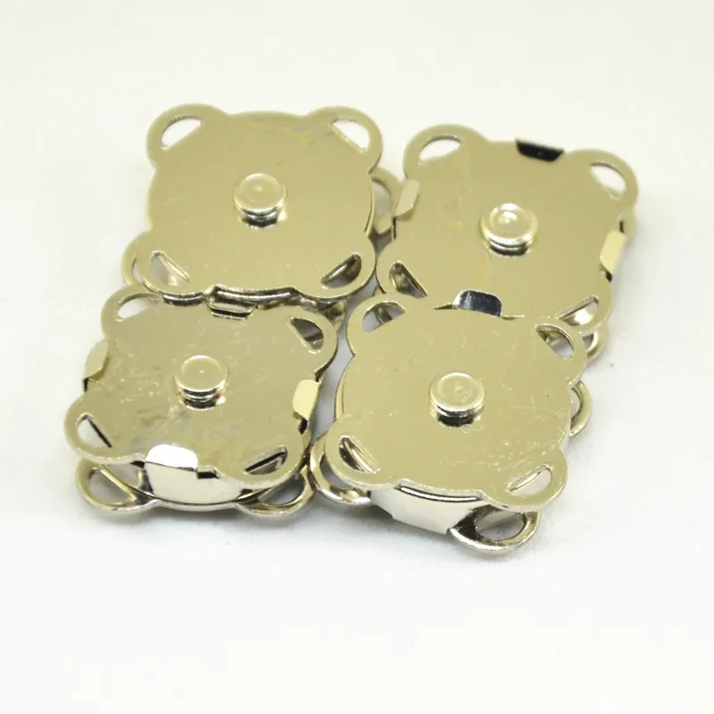 

10PCS 14/ 18mm Metal Magnetic Snaps Purse Clasp Closures DIY Button For Bag Craft Garment Accessories Silver