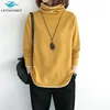 8 Color Women Spring Autumn Patchwork Long Sleeve Turtleneck Pullover Thin Sweater Office Lady Loose Casual Simple Bottoming Top ► Photo 1/5