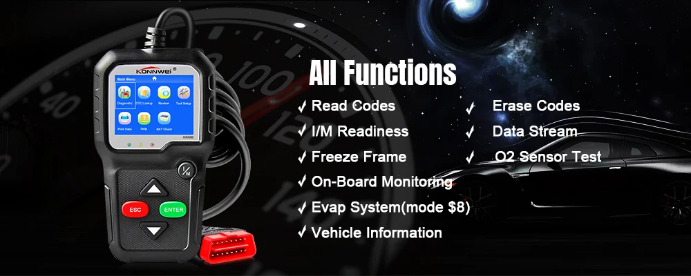 Новейший KONNWE KW808 OBD2 сканер OBD2 код считыватель двигателя инструмент сброса EOBD/CAN OBD2 диагностический инструмент как MS509 Autos сканер