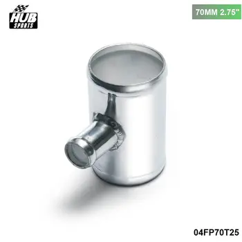 

70mm 2.75" T-Piece Aluminum Intake Cooling Systems Turbo intercooler T-Pipe piping for 25mm OD BOV For Toyota camry HU-04FP70T25