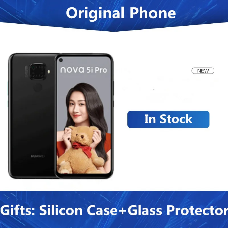 

In Stock HuaWei Nova 5i Pro Mobile Phone Kirin 810 Android 9.0 6.26" IPS 2340X1080 8GB RAM 256GB ROM 48.0MP Fingerprint OTG