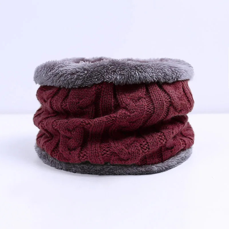 New Men Winter scarf Thickened Wool Collar Warm Scarf for woman fashion Knit Ring Scarf Comfort Scarf Scarves unisex male scarf