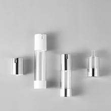 20 шт 15 мл 30 мл 50 мл Белый Серебряный Пустой безвоздушный насос бутылки мини портативный вакуумный косметический лосьон лечение бутылка для путешествий