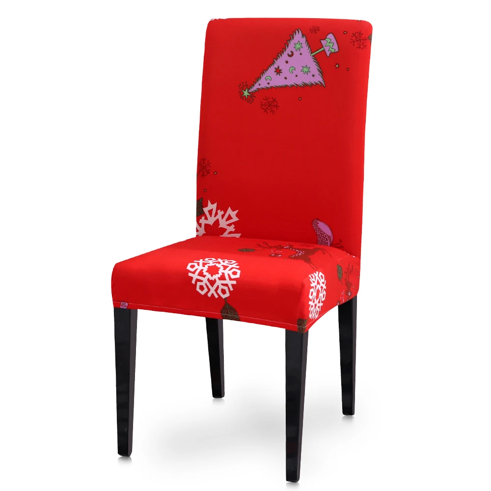 Рождество чехлы для стульев большой эластичный сиденья чехлы на стулья рождественские сапоги из эластичного материала на заднюю панель чехлов для украшение для банкета и вечеринки 1/2/4/6 шт - Цвет: E