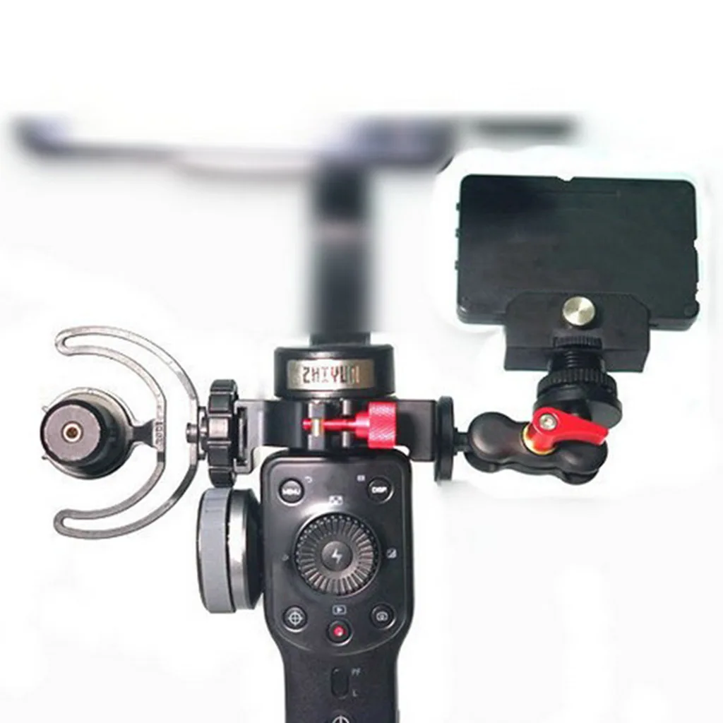 Алюминиевый кольцевой зажим с холодным башмаком для Zhiyun Smooth 4 ручной Gimbal-черный