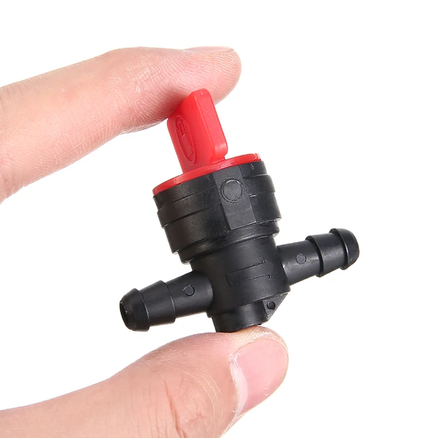 Műanyag 1/4 ' Inline Egyenes Gáz Üzemanyag -Vágás Kikapcsoló Szelep Fűnyíró Benzinszelep Kapcsoló + 2Db Tömlőbilincsek - Image 3