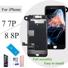 AAA полный набор для iPhone 7 8 Plus 7 P 8 P ЖК-дисплей кодирующий преобразователь сенсорного экрана в сборе Замена Полный протестированный передний