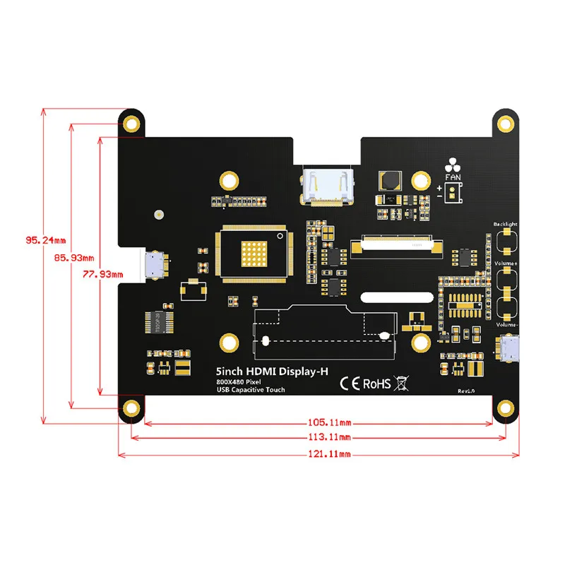 Elecrow nova versão 5 polegada monitor portátil