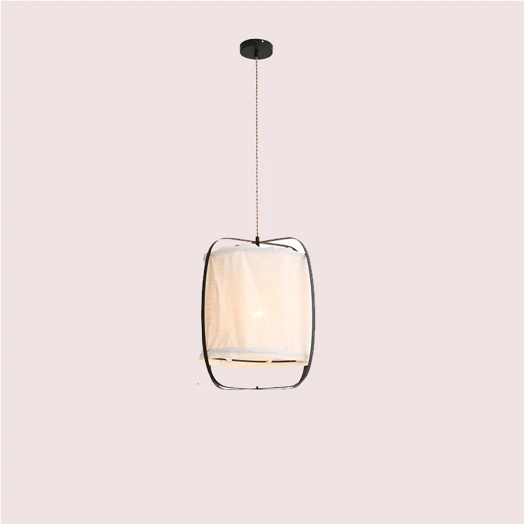 

Led Pendant Light White Color Lampshade Hanging Light Fabric Lighting Fixture Led Light Source Pendant Lamps Bar Decoration