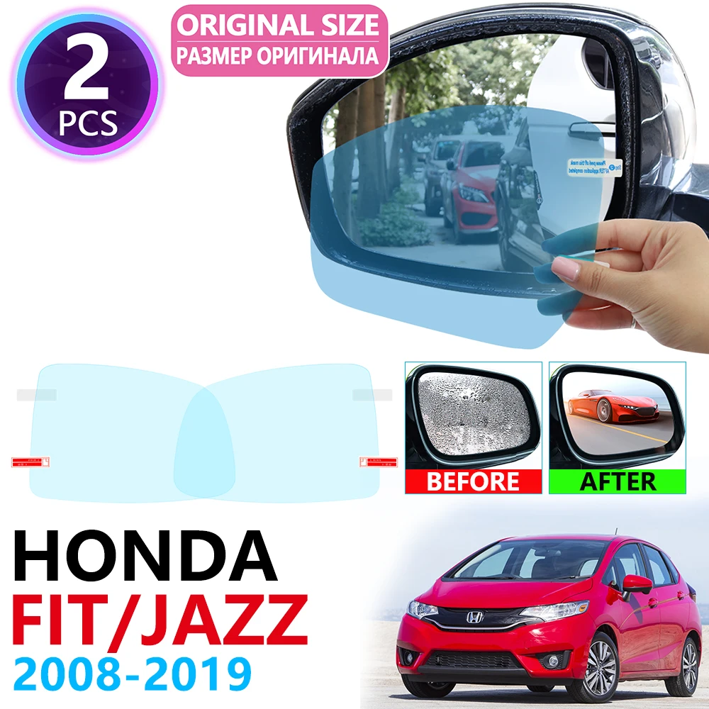 

for Honda Fit Jazz Shuttle GE6 2008~2019 Full Cover Rearview Mirror Rainproof Anti Fog Film Accessories 2010 2012 2014 2016 2018