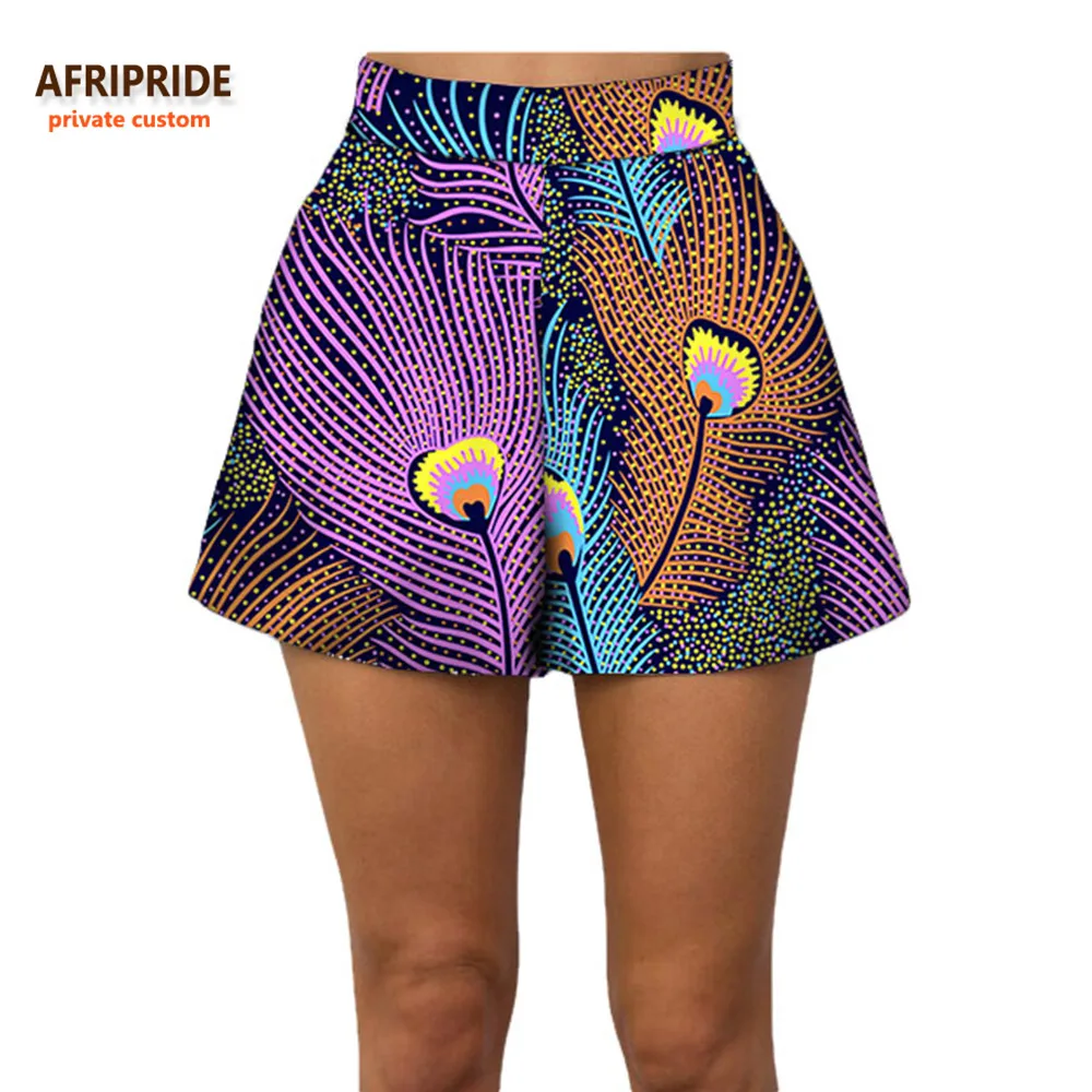 Летние женские пляжные шорты AFRIPRIDE индивидуальные повседневные короткие штаны хлопок батик принт Африканский A722108 - Цвет: 545