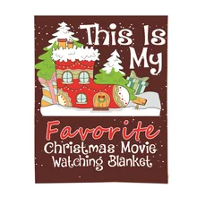 Рождественское тематическое фланелевое одеяло Забавный дизайн праздничный подарок 150x80 см/150x150 см SNO88