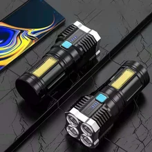 Lampe de poche LED Super lumineuse, nouveau Style, Mini lampe de poche Portable Rechargeable COB, torche tactique, 2022