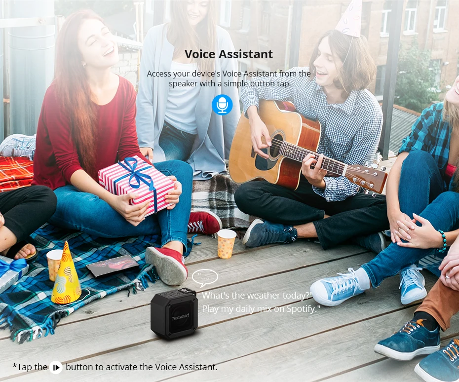 Bluetooth 5.0 Speaker Tronsmart Groove Force Mini IPX7 Waterproof Portable Column for Outdoor with Voice Assistant 24H Play Time (6)