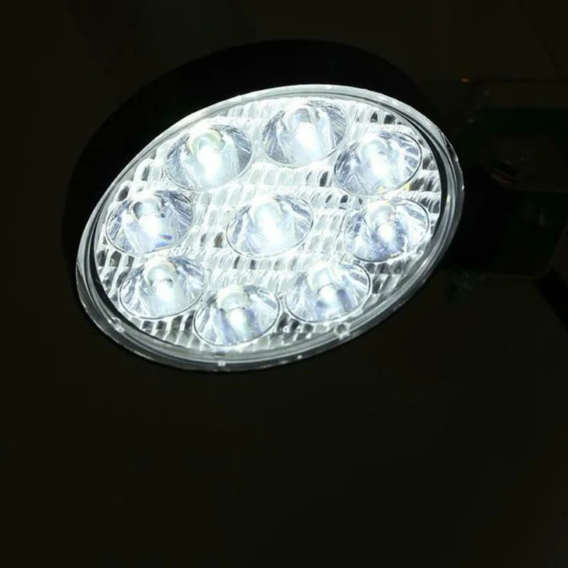 

1x 27W LED Work Lights Bar Round Spot Light Fog Lamp For Off-Road ATV SUV 12-24V