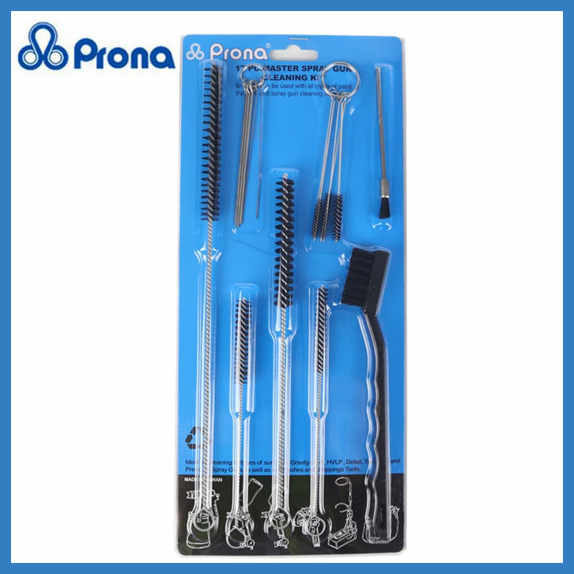 Professional 17pcs Master Spray Gun Cleaning Kit Pneumatic Tools Clean Hvlp Spray Guns Airbrush