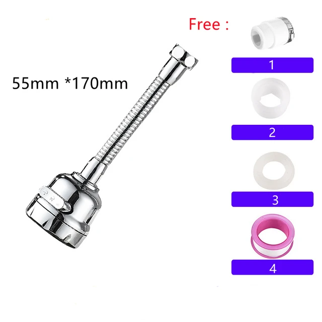 Tap Aerator 360 Degree Rotation Universal Splash-proof Water Saving Faucet Head Pressurized Bathroom Filter Foamer Aerators type B