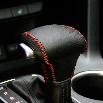 

Leather Car Gear Head Shift Collars Cover Handbrake Grips For KIA Sportage KIA K2 K5 KX5 Rio 4 2017 2018 Car Styling