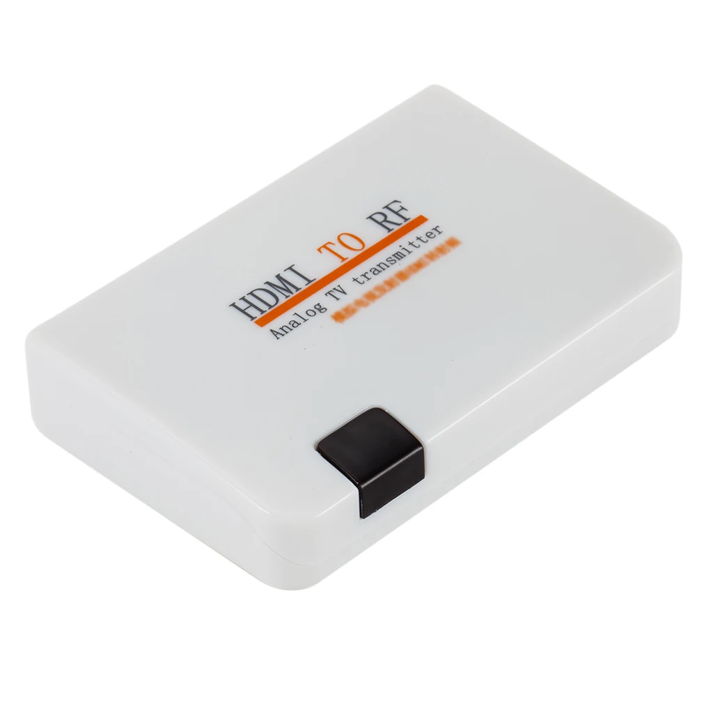 Белый HDMI к РЧ коаксиальный конвертер коробка адаптер абсолютно и высококачественный кабель с пультом дистанционного управления питания