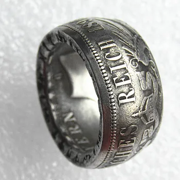 

Germany Silver Coin Ring 5 MARK Bavaria 1896 Silver Plated Handmade In Sizes 8-16