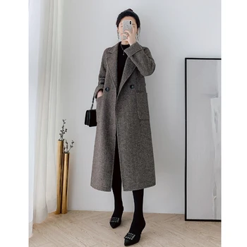 

New Fashion Women's Clothing Woolen Coat Cashmere Abrigos Mujer Invierno Woman Coats Winter