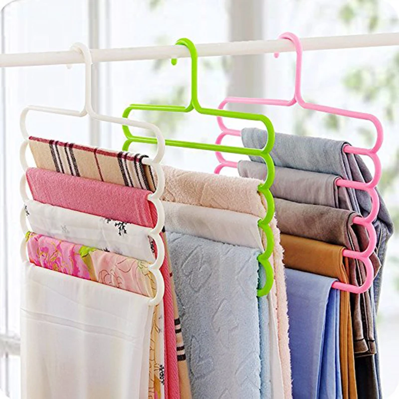 

5 Layers Non-slip Clothes Hangers Drying Racks Pant Storage Hangers Clothing Shelf Multilayer Storage Scarf Tie Coat Rack Hanger