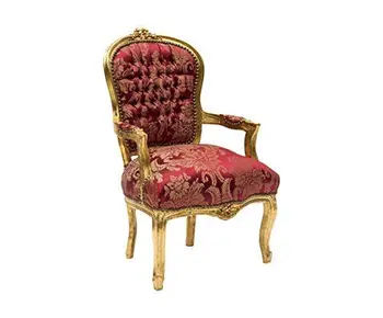 

MAXIOCCASIONI Poltrona Oro Rosso Stile Barocco Luigi XV