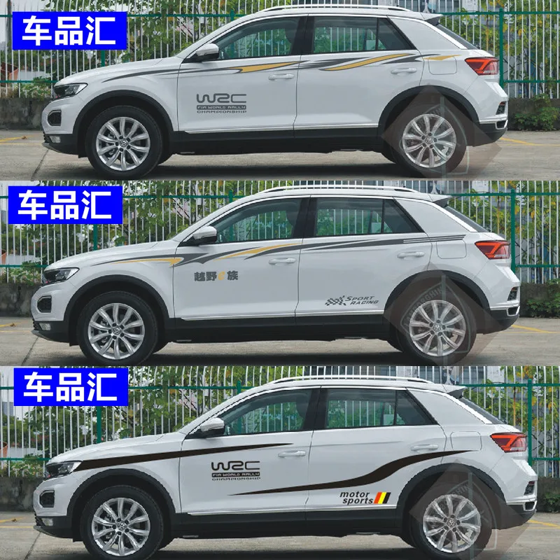 

Автомобильные наклейки для Volkswagen T-ROC body off-road pull цветок цвет бар модификация T-ROC дверная Талия автомобильные наклейки