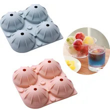 Силиконовый виски со льдом кубический шар производитель плесень Сфера плесень вечерние бар лоток Круглый 10,08