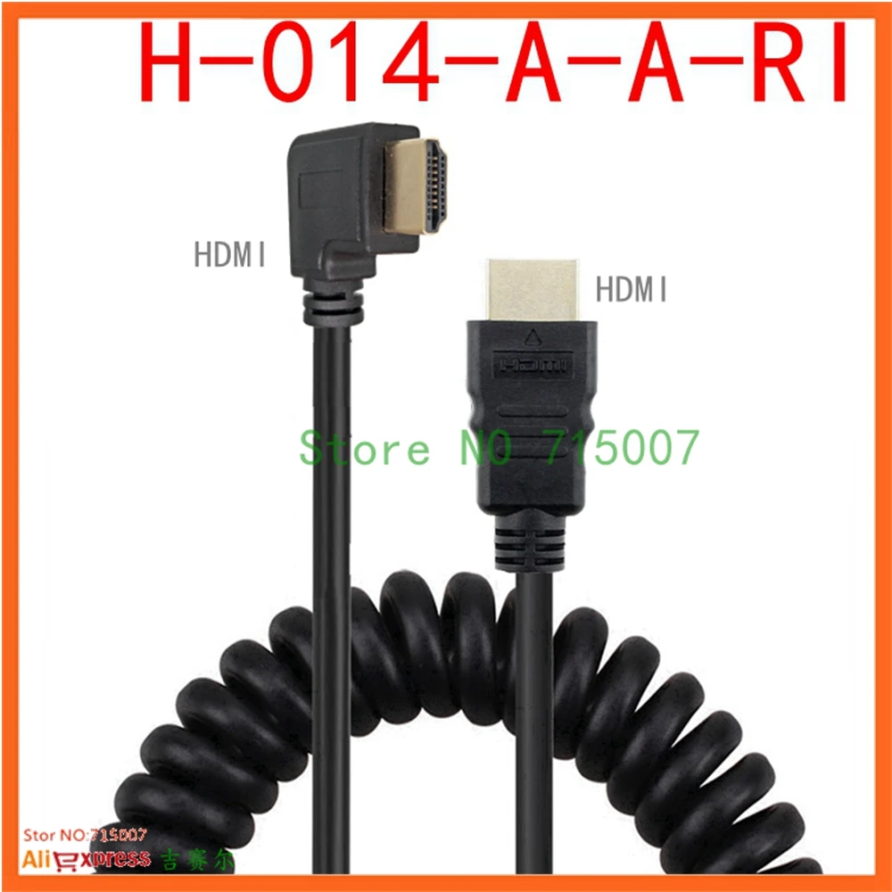 HDMI для правого и левого угла Mini HDMI& Micro HDMI для мужчин растягивающийся пружинный изогнутый гибкий кабель V1.4 DSLR 0,5 м/1,5 м