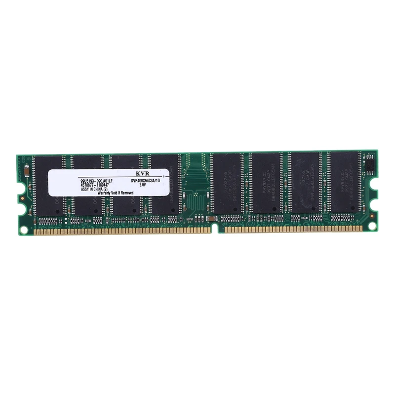 

2.6V DDR 400MHz 1GB Memory 184Pins PC3200 Desktop for RAM CPU GPU APU Non-ECC CL3 DIMM