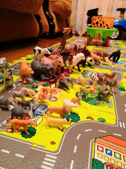 58 шт Подлинная дикая джунгли зоо Ферма Животных Серии Jaguar Коллекционная модель детская игрушка раннее Когнитивное Обучение игрушки подарки-случайный