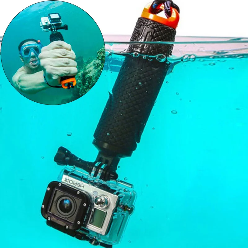 Float Hand Grip Monopod Tripod for Gopro Buoyancy Rod Pole Stick Monopod for Go Pro Hero 5 4 3 For Xiaomi 4K Action Sport Camera-0