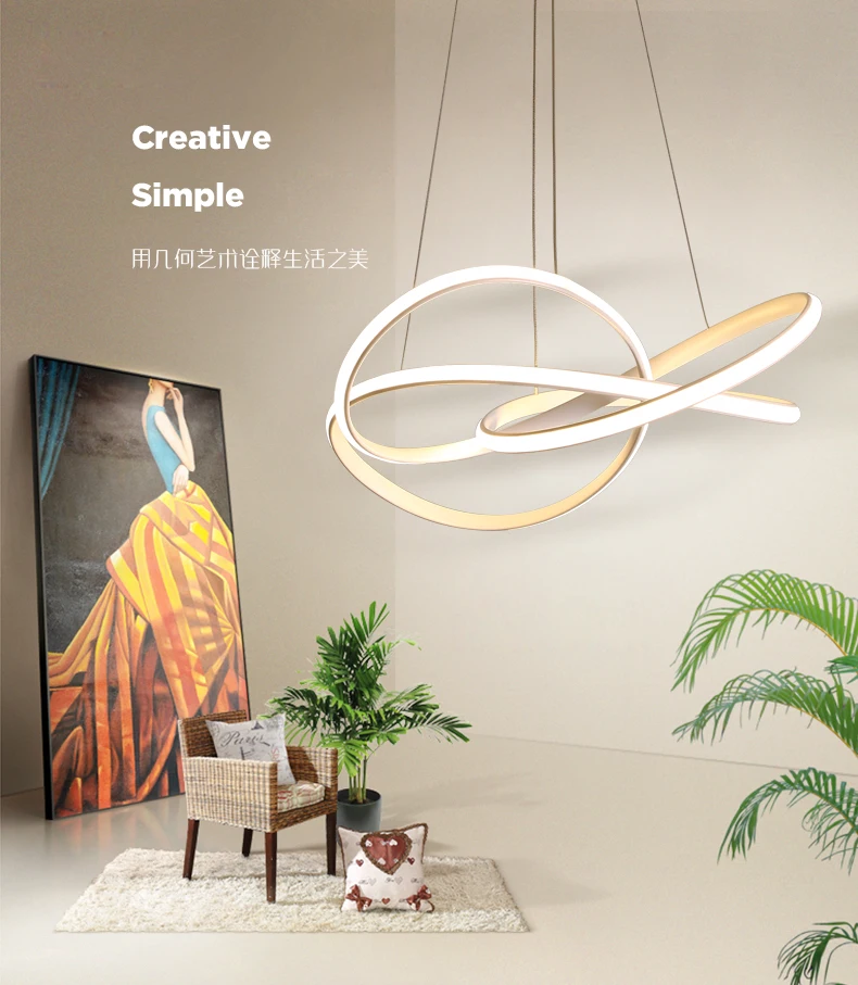 Postmodern minimalist chandelier atmosphere creative personality living room Dining Room Nordic art restaurant Chandelier