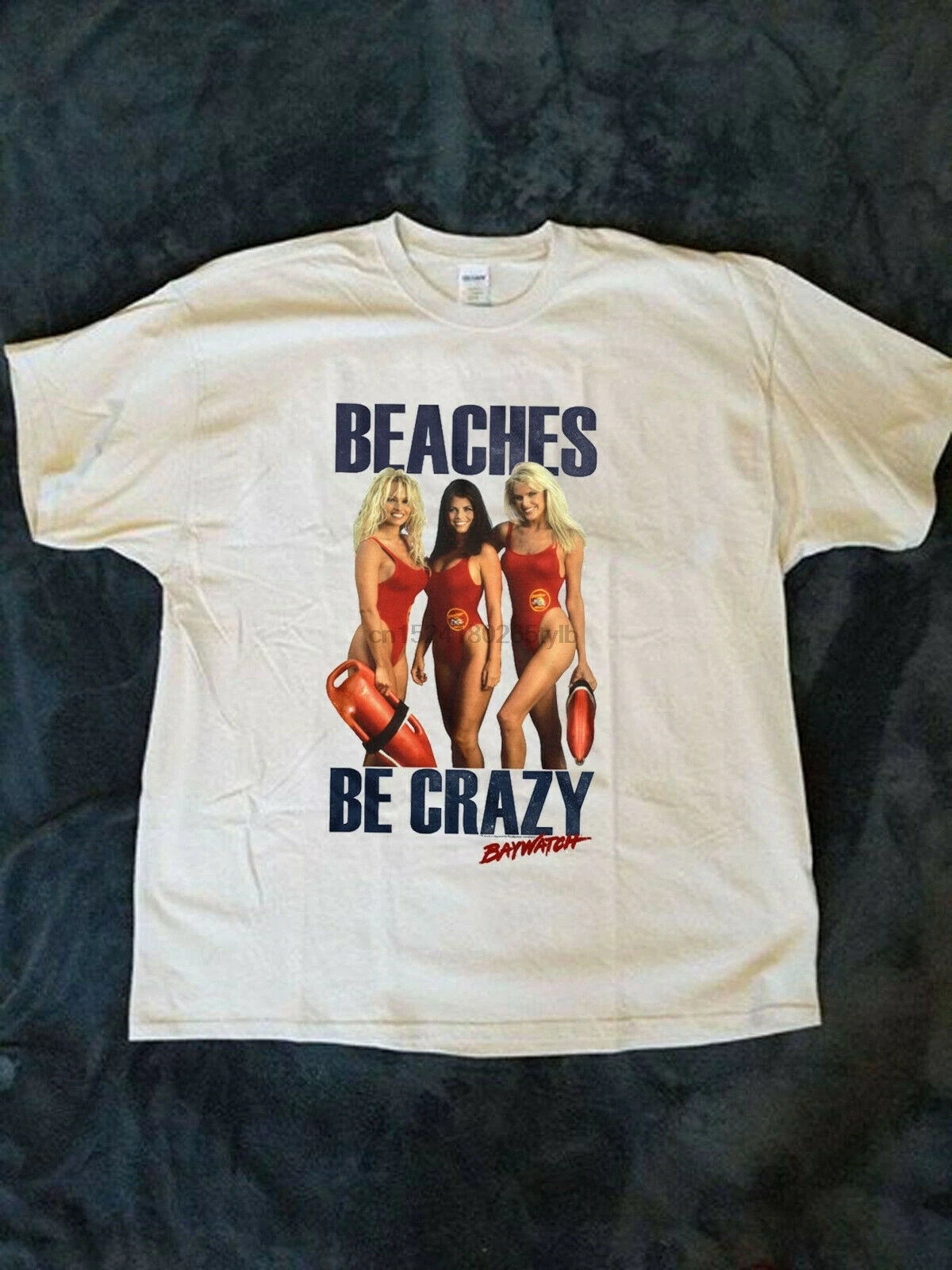 Мужская футболка Baywatch с надписью Be Crazy Pamela Anderson Yasmine Bleeth Gena Nolin | одежда