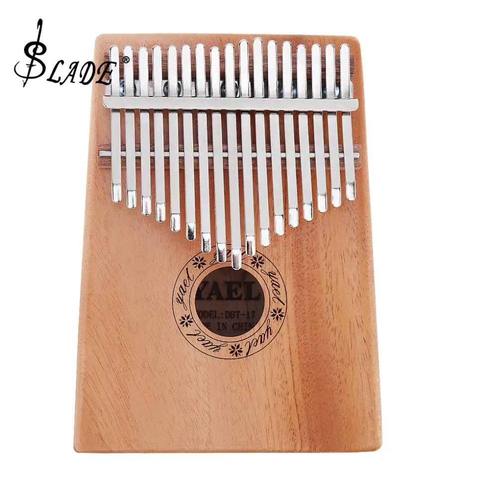 Slade 17 клавиш Kalimba твердый красное дерево большой палец пианино Mbira натуральный