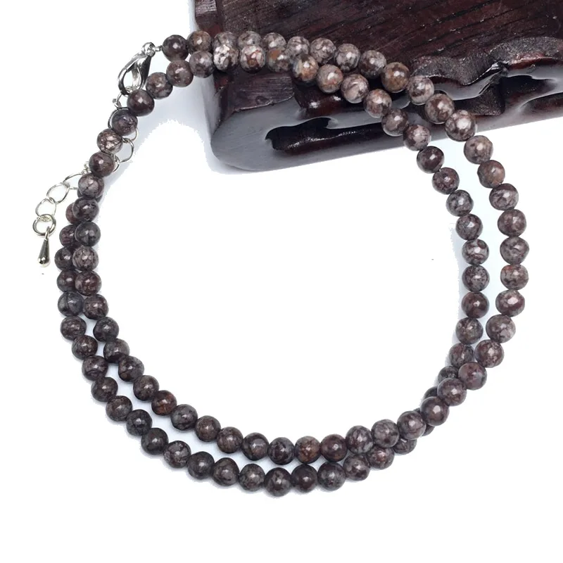 Elegant Multi-Stone Beaded Necklace with Amazonite, Agate, Alabaster, and Lava Stones