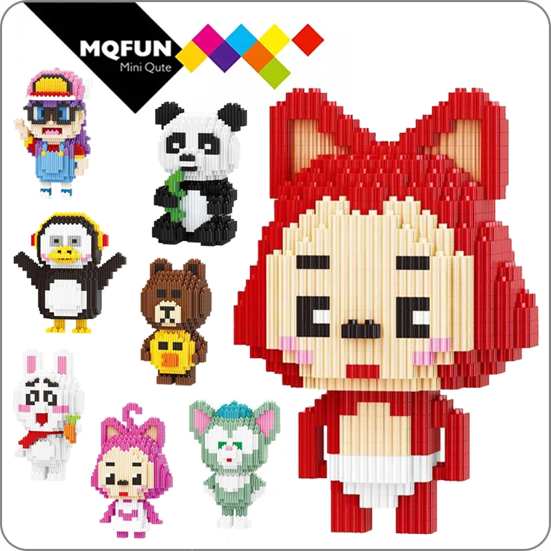 Linkgo мультфильм аниме собака Arale друзья Rilakkuma микро Алмаз строительные блоки
