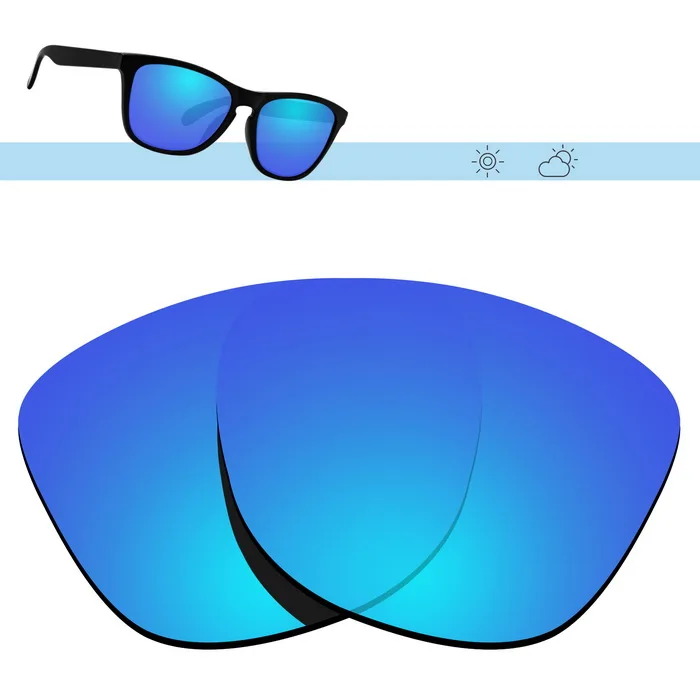 Ice Blue Mirror Glintbay поляризованные Сменные солнцезащитные очки линзы для солнцезащитных очков для Окли Frogskins-несколько вариантов - Цвет линз: Ice Blue Mirror