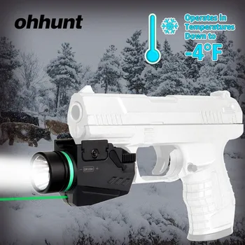 

ohhunt Tactical Hunting Red Green Laser Sight LED Flashlight Integrated Combo Nylon Material for Weaver Picatinny Rail Mount